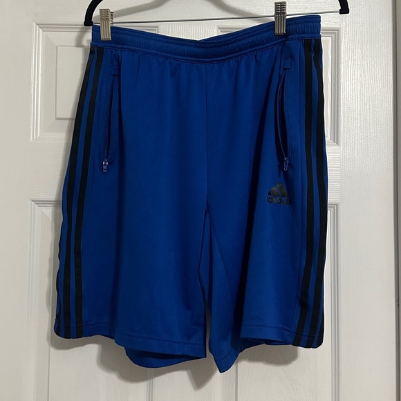 Adidas Royal Blue Shorts with Black Stripes - Picture 1 of 1